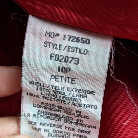 Sag Harbor Red Wool Suit Jacket - Picture 6 of 7